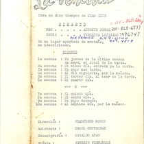 Program for the production, "La ventisca" (New York, 1978)