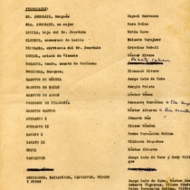 Program for the theatrical production, El burgués gentilhombre