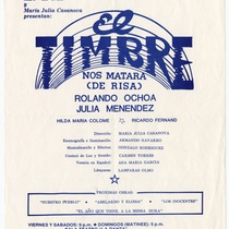 Poster for the production, "El timbre"