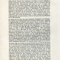 Program for the theatrical production, Basta Arturo