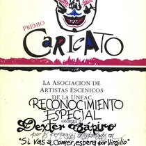 Performance award, Déxter Cápiro in the production, "Los siervos"