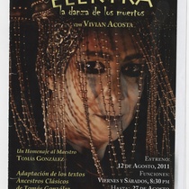 Program for the theatrical production, Elektra: la danza de los muertos