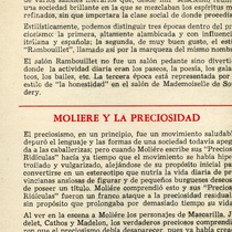 Program for the theatrical production, Las preciosas ridículas