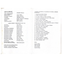 Program for the theatrical production, Yo vengo a ofrecer mi corazón
