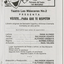 Program for the production, "Vístete para que te respeten"