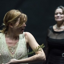 Photographs of a rehearsal for the theatrical production, El día que me quieras