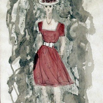 Costume design drawings for the theatrical production, Un tranvía llamado deseo