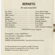 Program for the production, "Picnic"