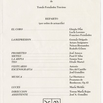 Program for the production, "Prometeo"