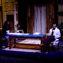 Photographs of rehearsal for the theatrical production, El cuarto de al lado