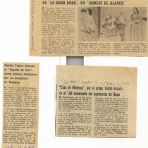 Reviews for the productions, "Santa Juana de América," "La dama boba", and "Casa de muñecas"