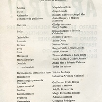 Program for the theatrical production, Basta Arturo