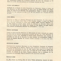 Program for the theatrical production, Doña Rosita la soltera