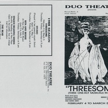 Program for the theatrical production Threesome