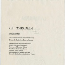 Program for the theatrical production, La Tarumba