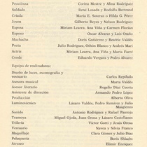 Program for the theatical production, "La ronda"