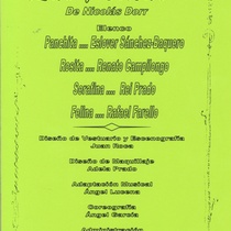 Program for the theatrical production, Las pericas