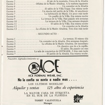 Program for the production, "El sonido de la música"