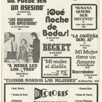 Souvenir Program, Teatro Las Máscaras (1976)