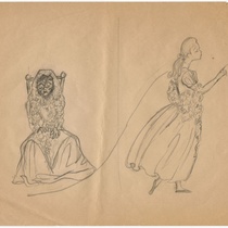 Costume drawing for the production, "Lucy"