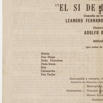 Program for the production, "El sí de las niñas"