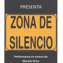 Program for the theatrical production, Zona de silencio