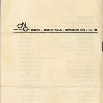 Program for the theatrical production, El robo del cochino, 1966