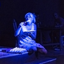 Photographs of the theatrical production, Huevos