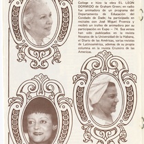 Program for the theatrical production, Santa Camila de la Habana Vieja