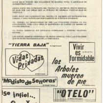 Program for the production, "¡Qué noche de bodas!"