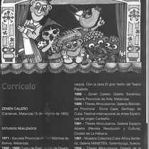 Catalogue for the exhibit, Zenén Calero . . . un retablo entre el sol y la luna