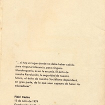 Program for the production, "La proposición"