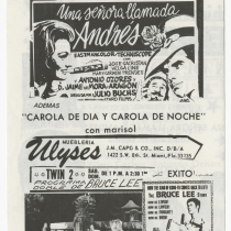 Playbill for the production, "¡Cosa más grande, chico"