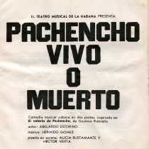 Pachencho vivo o muerto