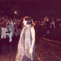 Photograph of the theatrical production, Las penas saben nadar (Miami)