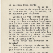 Card from Carlos Felipe to Rosa María