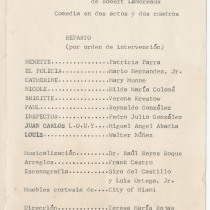 Program for the production, "La sopera"