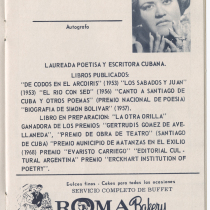 Program for the production, "Una noche con Cuba"