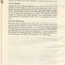 Program for the theatrical production, Tembladera