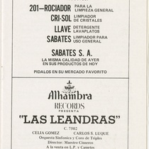 Program for the production, "Las Leandras" (The Leandras)