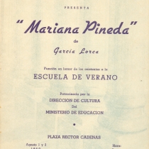 Program for the production, "Mariana Pineda"