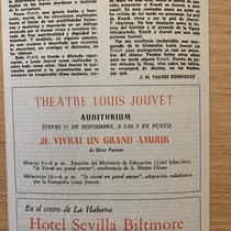 Insert to the program for the theatrical production, Knock, ou Le Triomphe de la Médecine