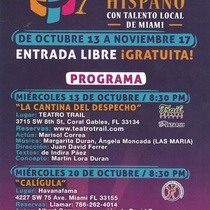 Program for the theatrical festival, Festival de Teatro Hispano