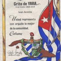 Iván Acosta's “El Grito de Yara” recognition