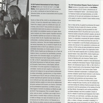 Magazine for the festival, International Hispanic Theatre Festival / Festival Internacional de Teatro Hispano XXV