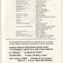 Program for the production, "Festival Federico Moreno Torroba"