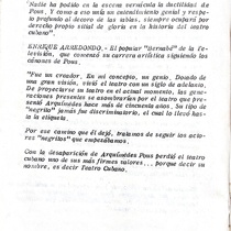 Program for the theatrical production, Recordando a Arquímides Pous