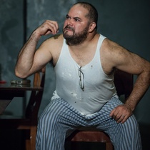 Photographs of the theatrical production, Huevos