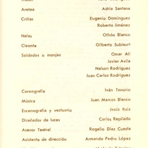 Program for the theatrical production, Aristodemo