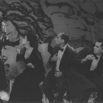 Photograph of Déxter Cápiro, Alina Rodríguez, Mario Guerra and Laura de la Uz in the production, "La boda"